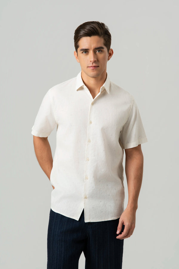 CAMISA MANGA CORTA COLOR BLANCO BLANCO