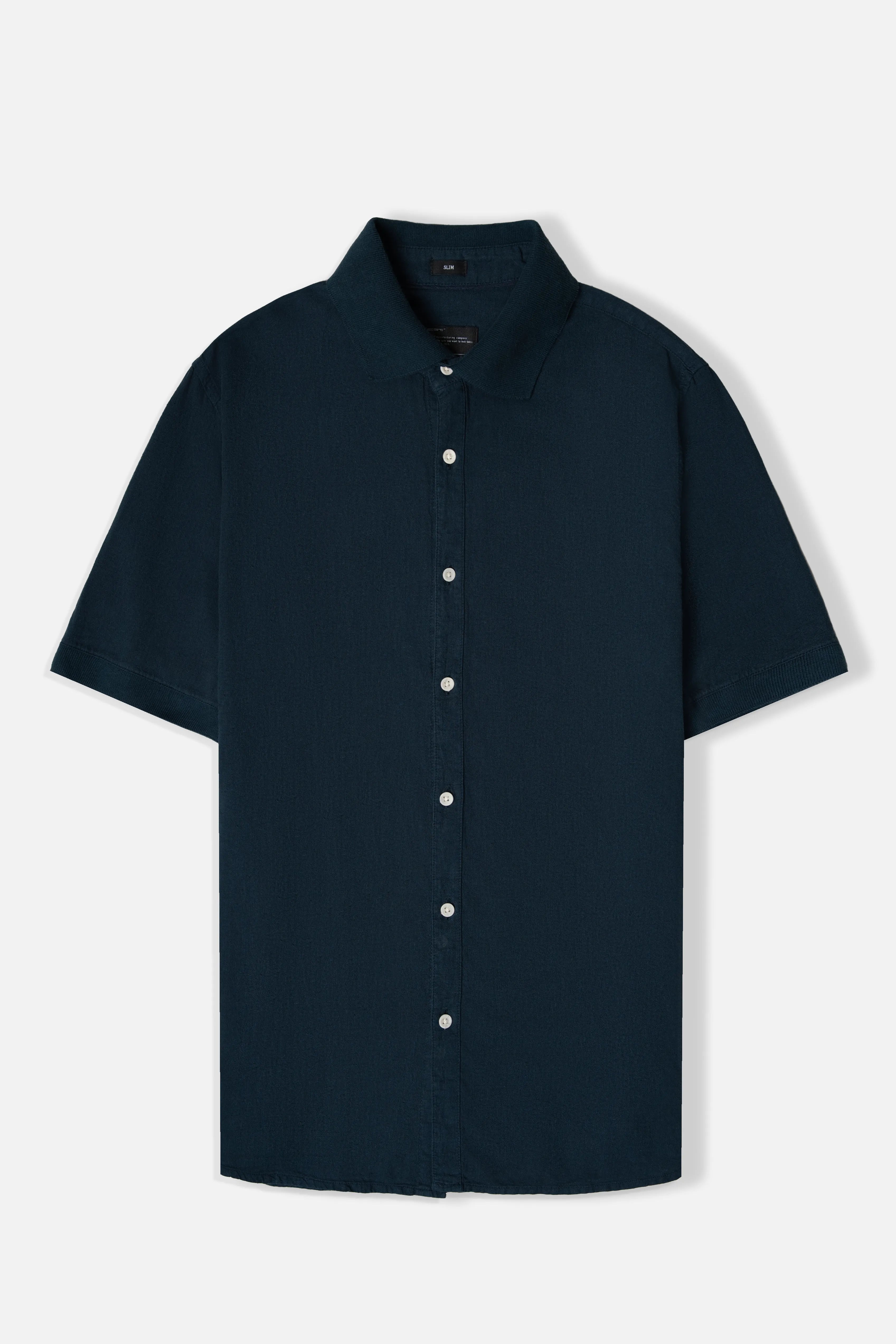 CAMISA MANGA CORTA COLOR AZUL OSCURO