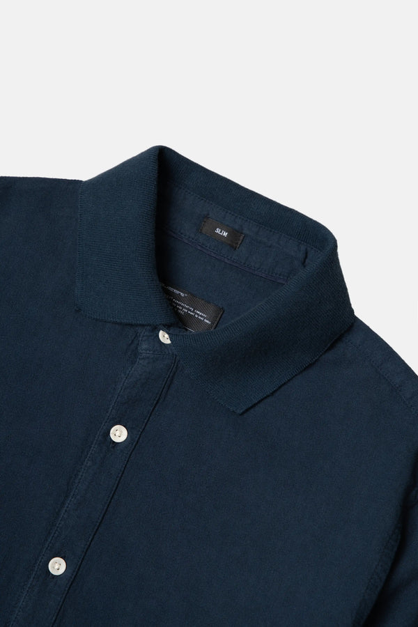 CAMISA MANGA CORTA COLOR AZUL OSCURO