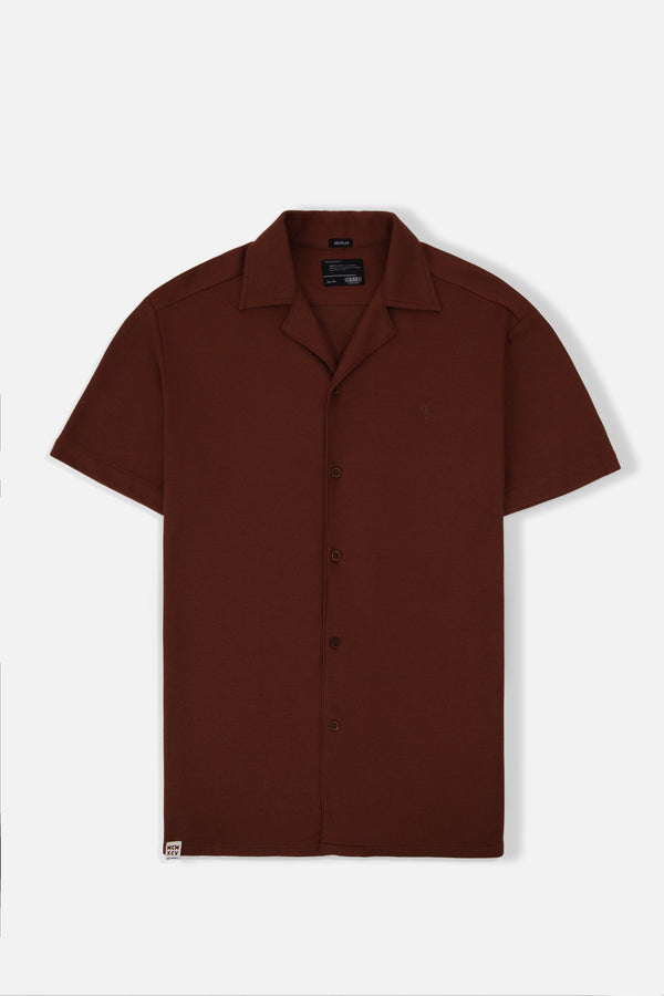 CAMISA MANGA CORTA COLOR BRUNETTE