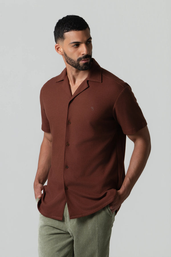 CAMISA MANGA CORTA COLOR BRUNETTE