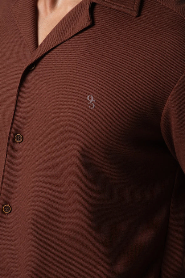 CAMISA MANGA CORTA COLOR BRUNETTE