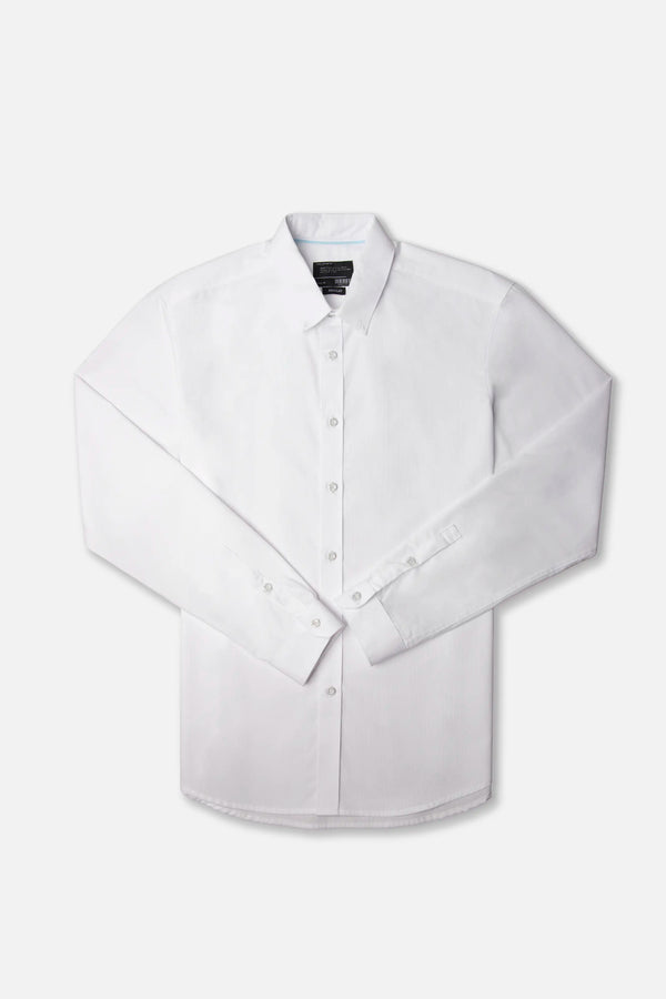 CAMISA MANGA LARGA COLOR BLANCO OPTICO