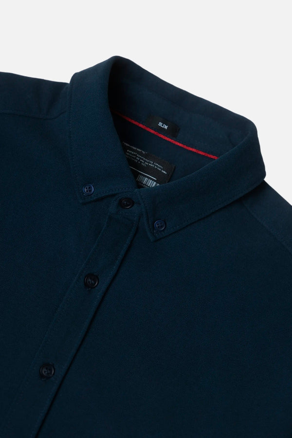CAMISA MANGA CORTA COLOR AZUL OSCURO