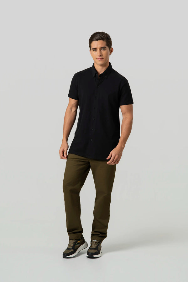 CAMISA MANGA CORTA COLOR NEGRO