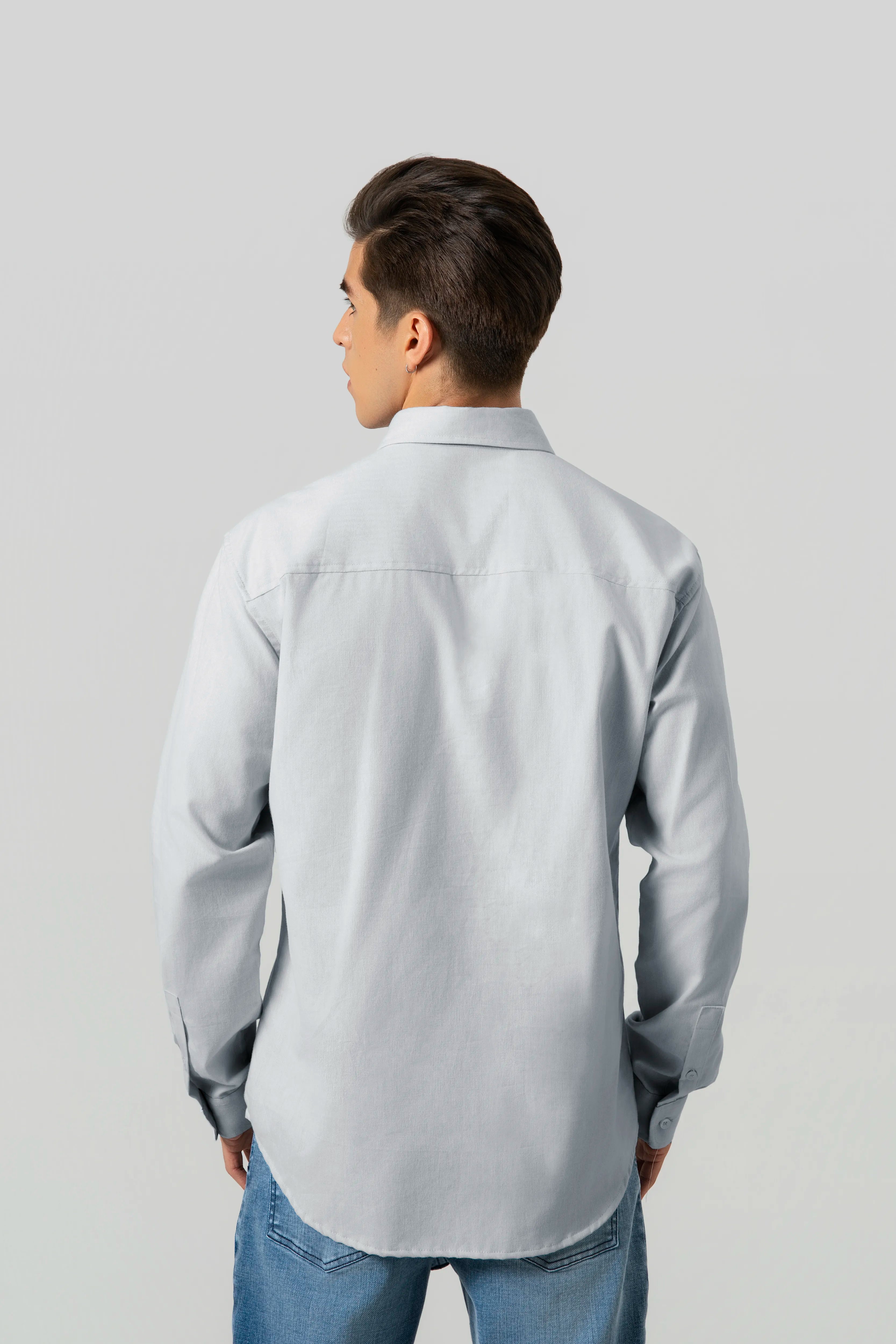 CAMISA MANGA CORTA COLOR AZUL HIELO