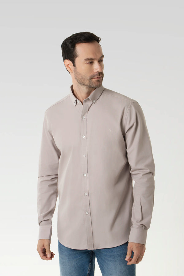CAMISA MANGA CORTA COLOR VIOLETA ICE