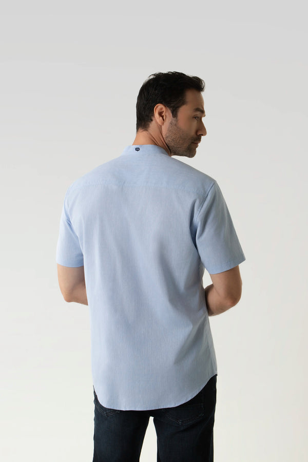 CAMISA MANGA CORTA COLOR AZUL CLARO