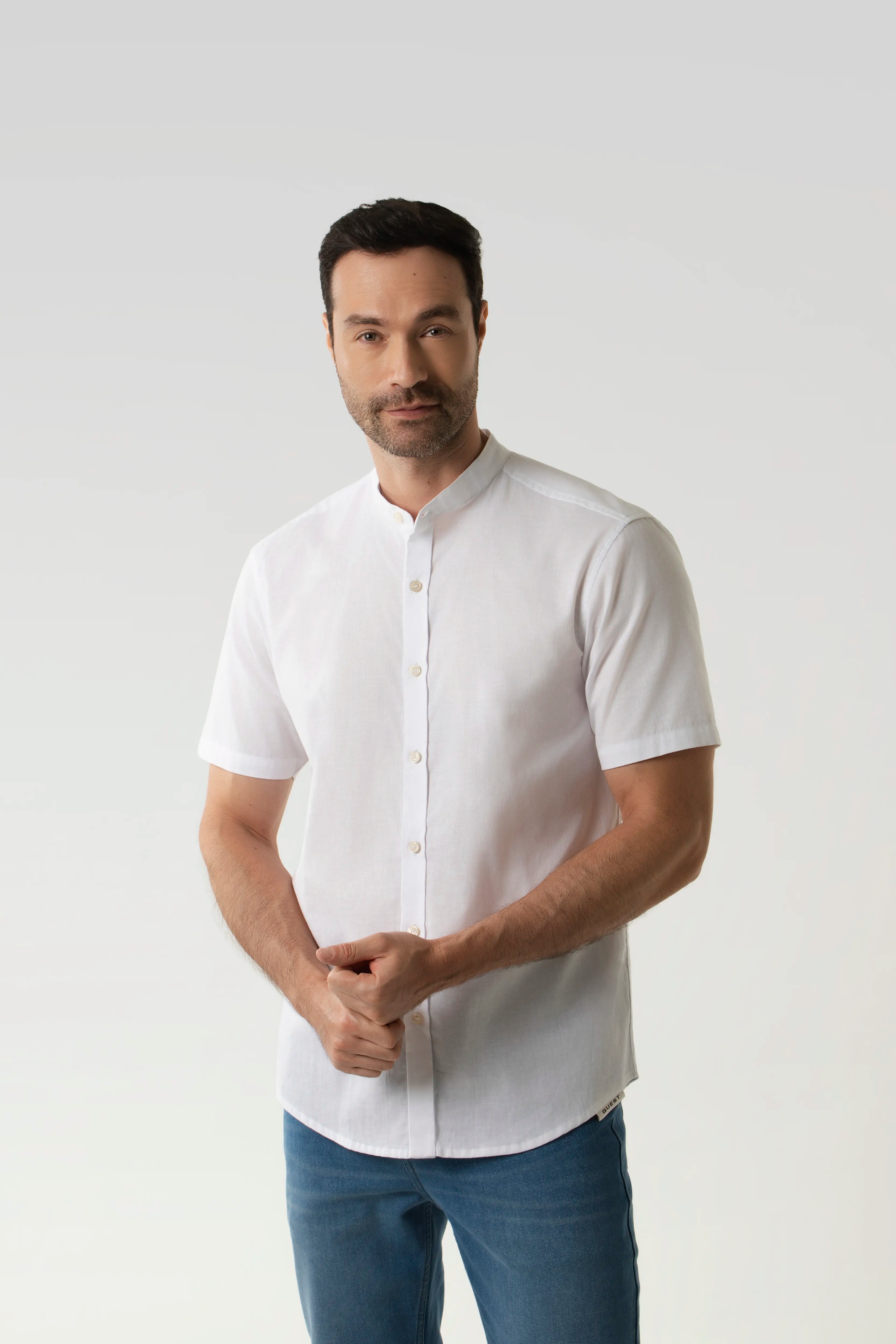 CAMISA MANGA CORTA COLOR CRUDO