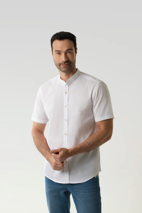CAMISA MANGA CORTA COLOR CRUDO