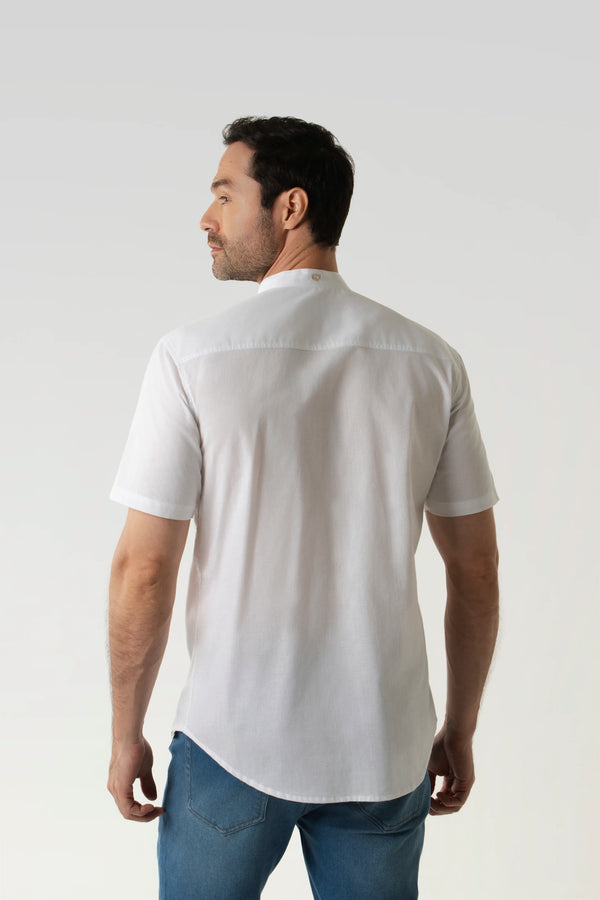 CAMISA MANGA CORTA COLOR CRUDO