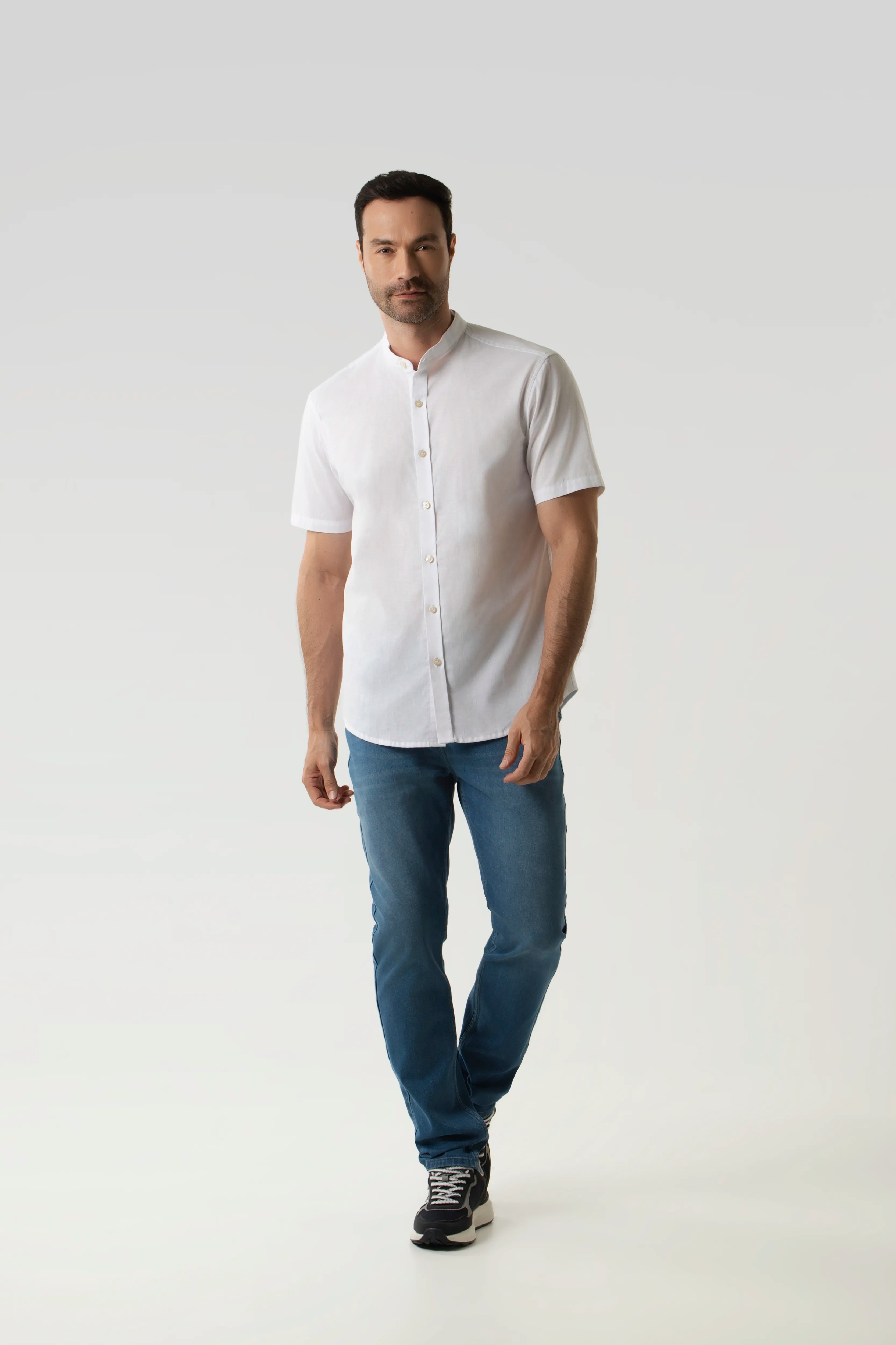 CAMISA MANGA CORTA COLOR CRUDO
