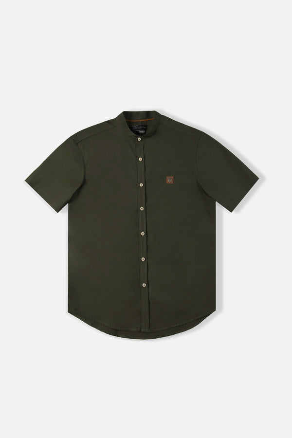 CAMISA MANGA CORTA COLOR VERDE MILITAR