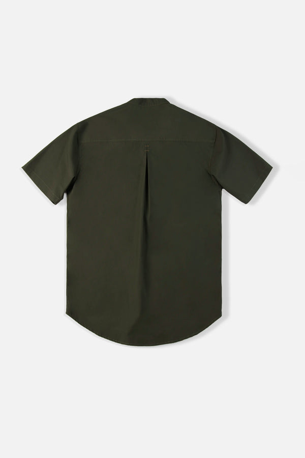 CAMISA MANGA CORTA COLOR VERDE MILITAR