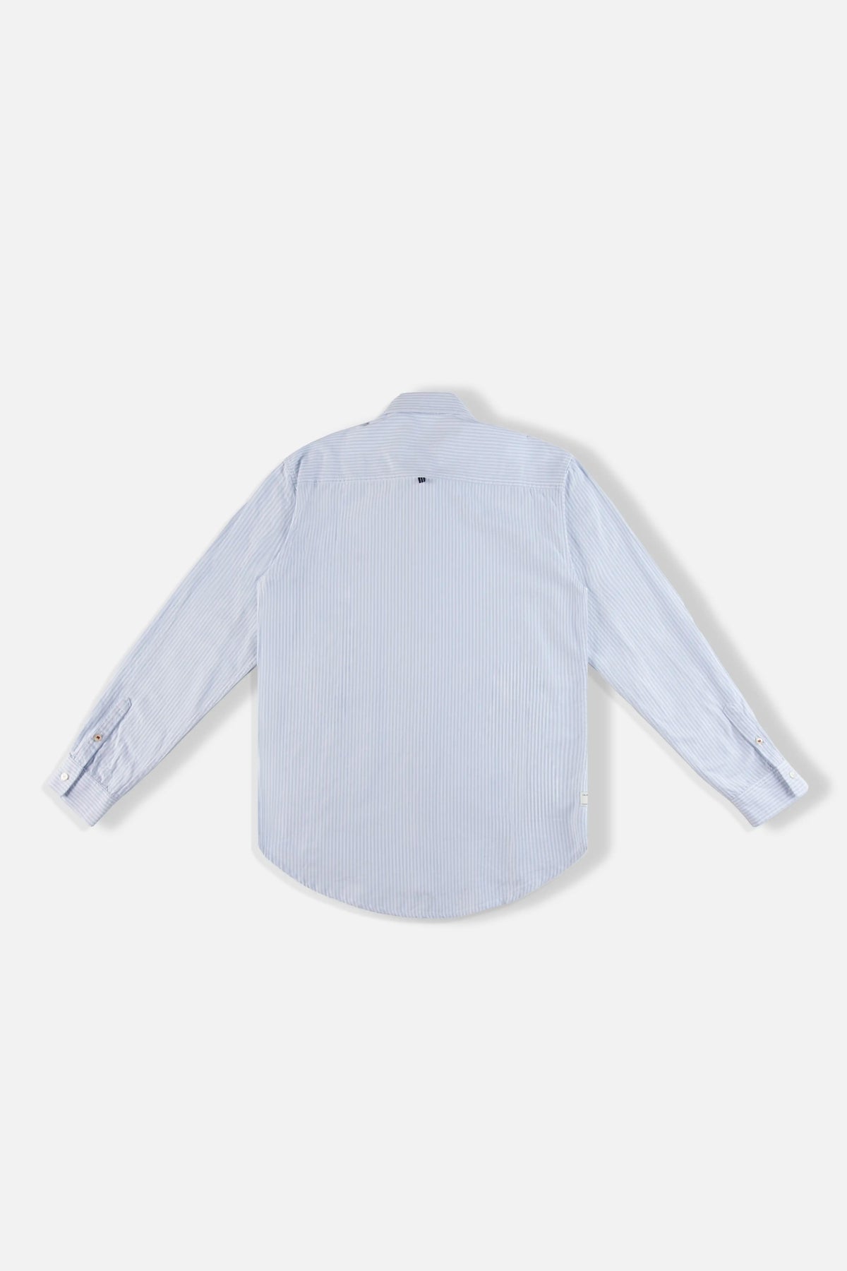 CAMISA MANGA CORTA COLOR BLANCO-AZUL MEDIO