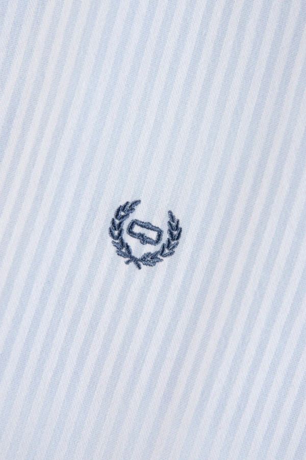 CAMISA MANGA CORTA COLOR BLANCO-AZUL MEDIO