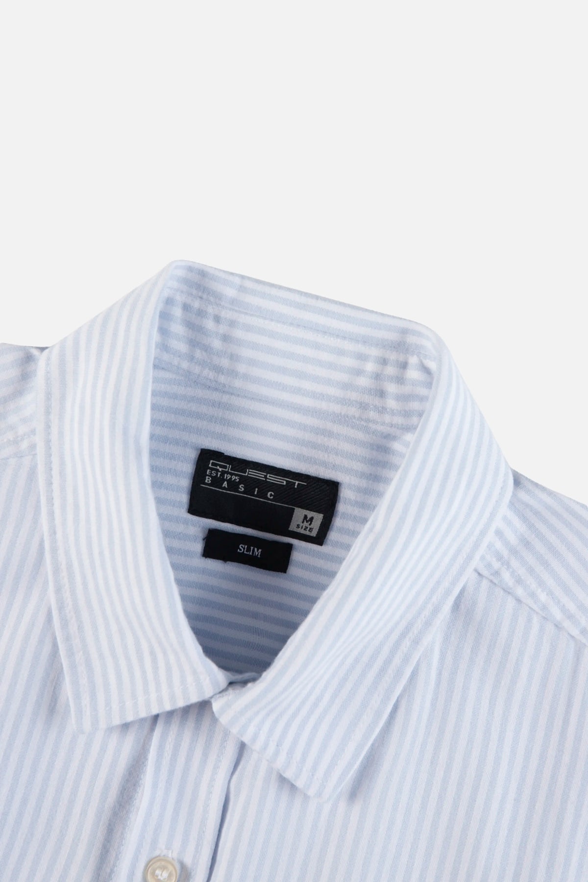 CAMISA MANGA CORTA COLOR BLANCO-AZUL MEDIO