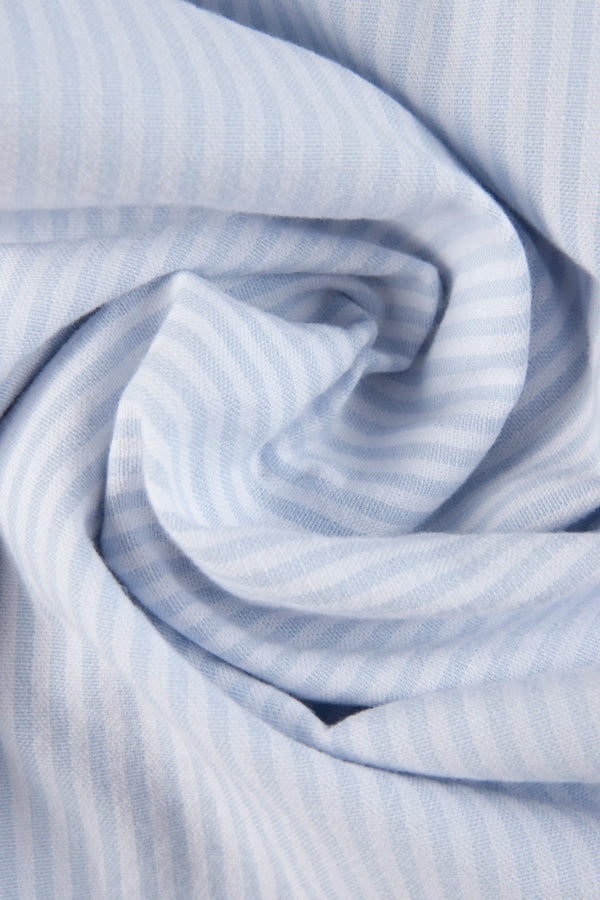CAMISA MANGA CORTA COLOR BLANCO-AZUL MEDIO