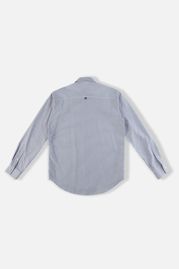CAMISA MANGA CORTA COLOR BLANCO-AZUL INDIGO