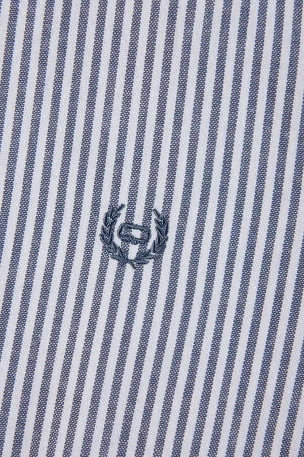 CAMISA MANGA CORTA COLOR BLANCO-AZUL INDIGO