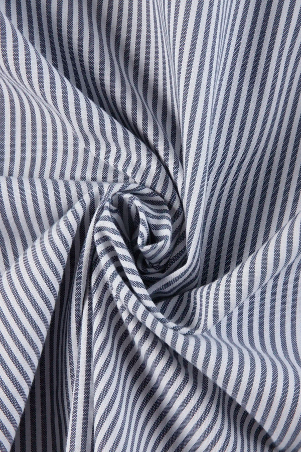 CAMISA MANGA CORTA COLOR BLANCO-AZUL INDIGO