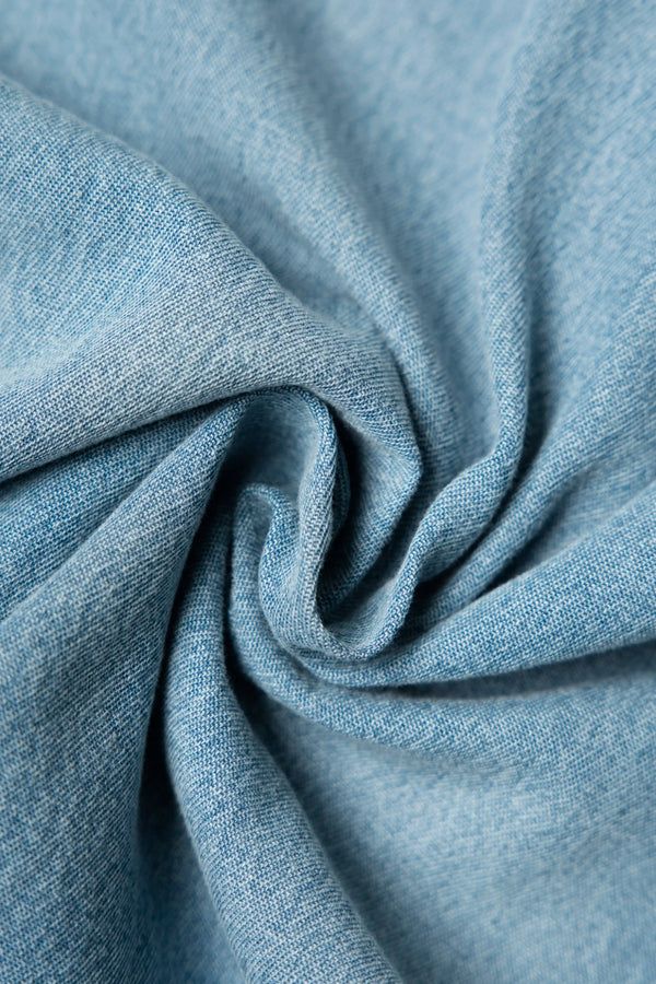CAMISA MANGA LARGA COLOR AZUL MEDIO