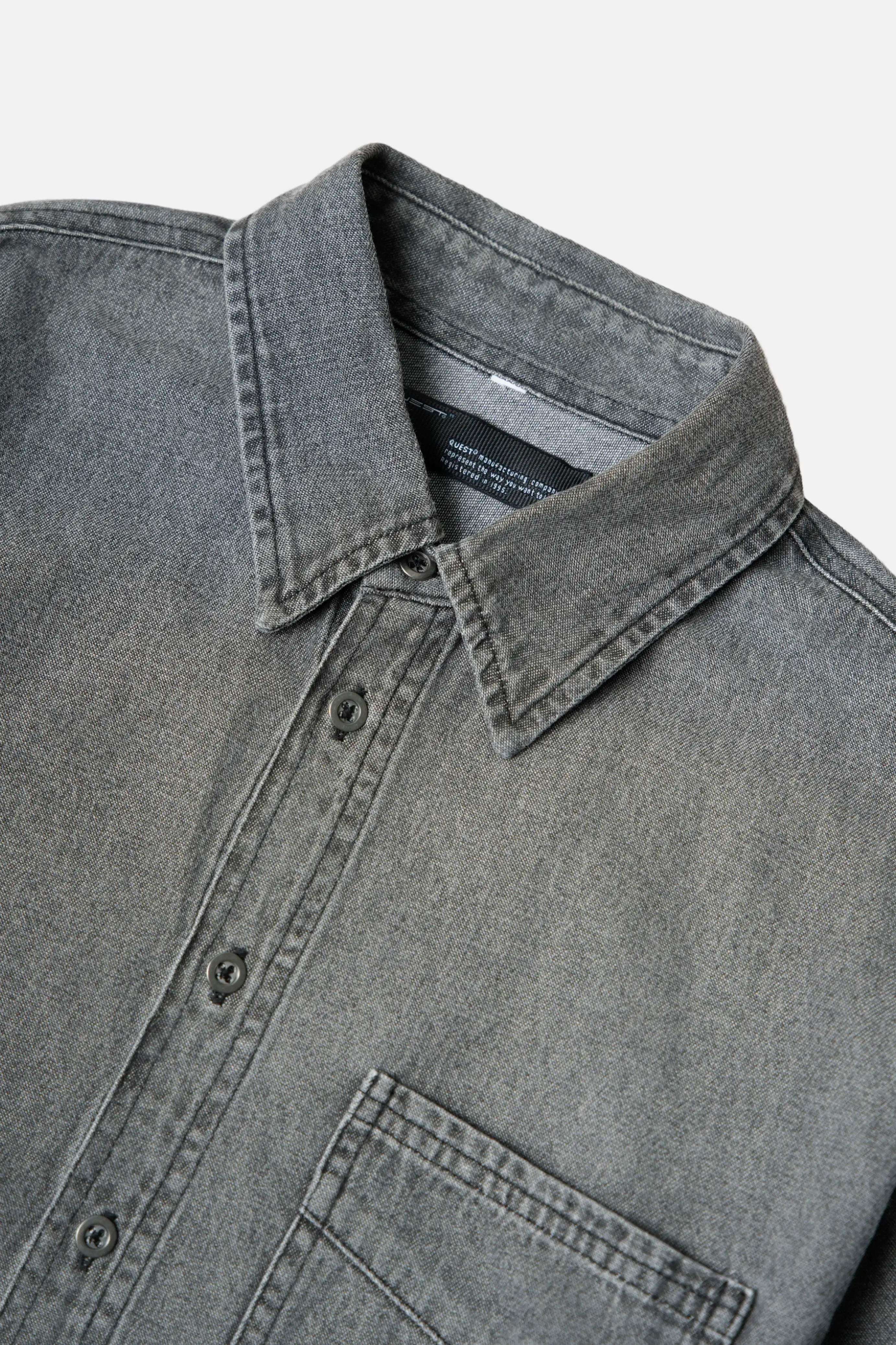 CAMISA MANGA LARGA COLOR NEGRO