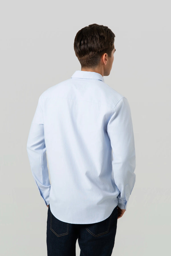CAMISA MANGA LARGA COLOR AZUL CLARO