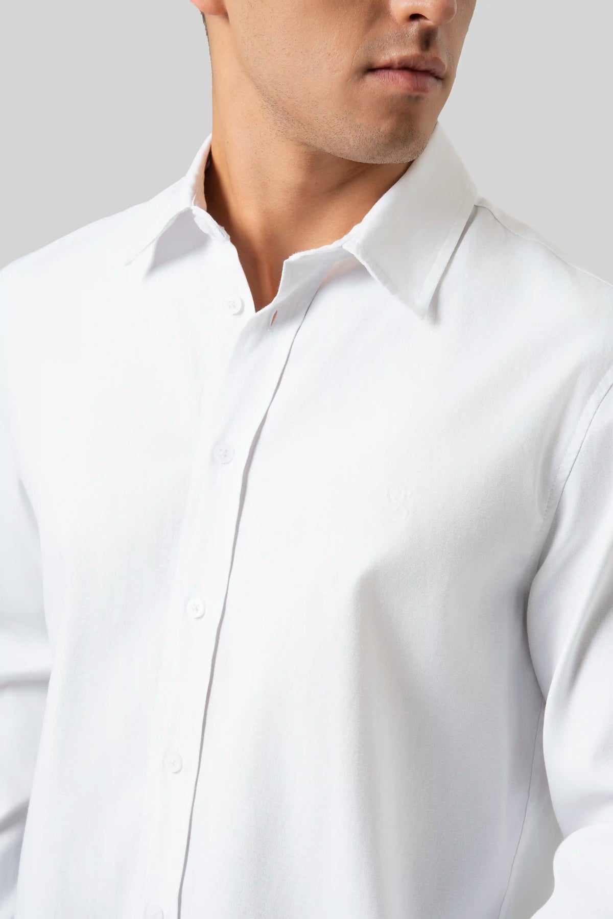 CAMISA MANGA LARGA COLOR IVORY