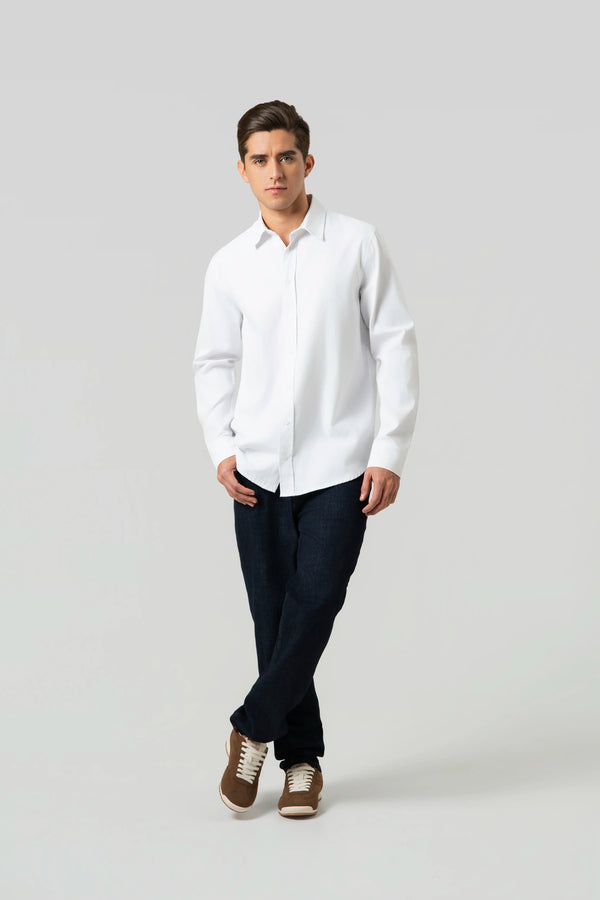 CAMISA MANGA LARGA COLOR IVORY