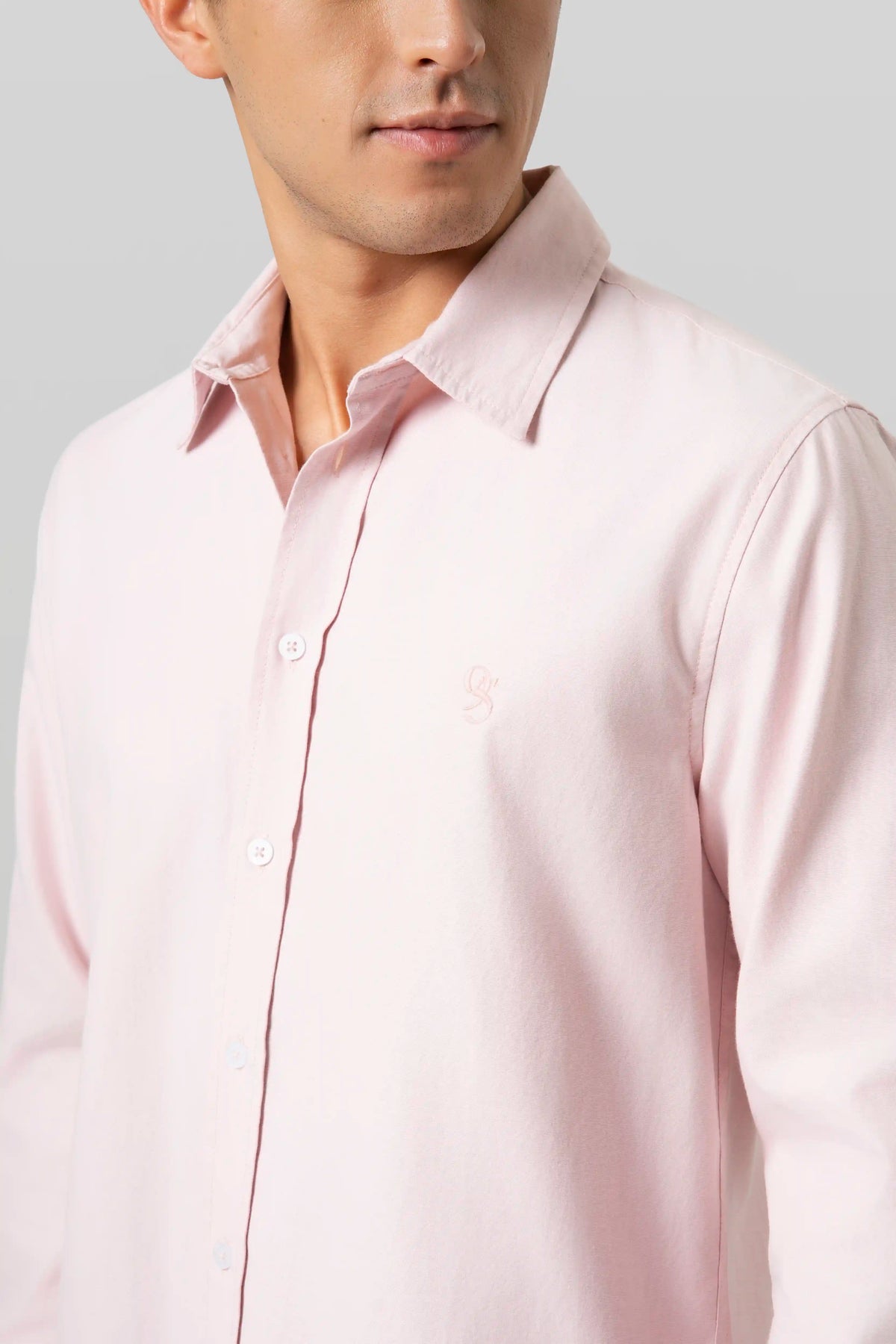 CAMISA MANGA LARGA COLOR PEACH PARFAIT