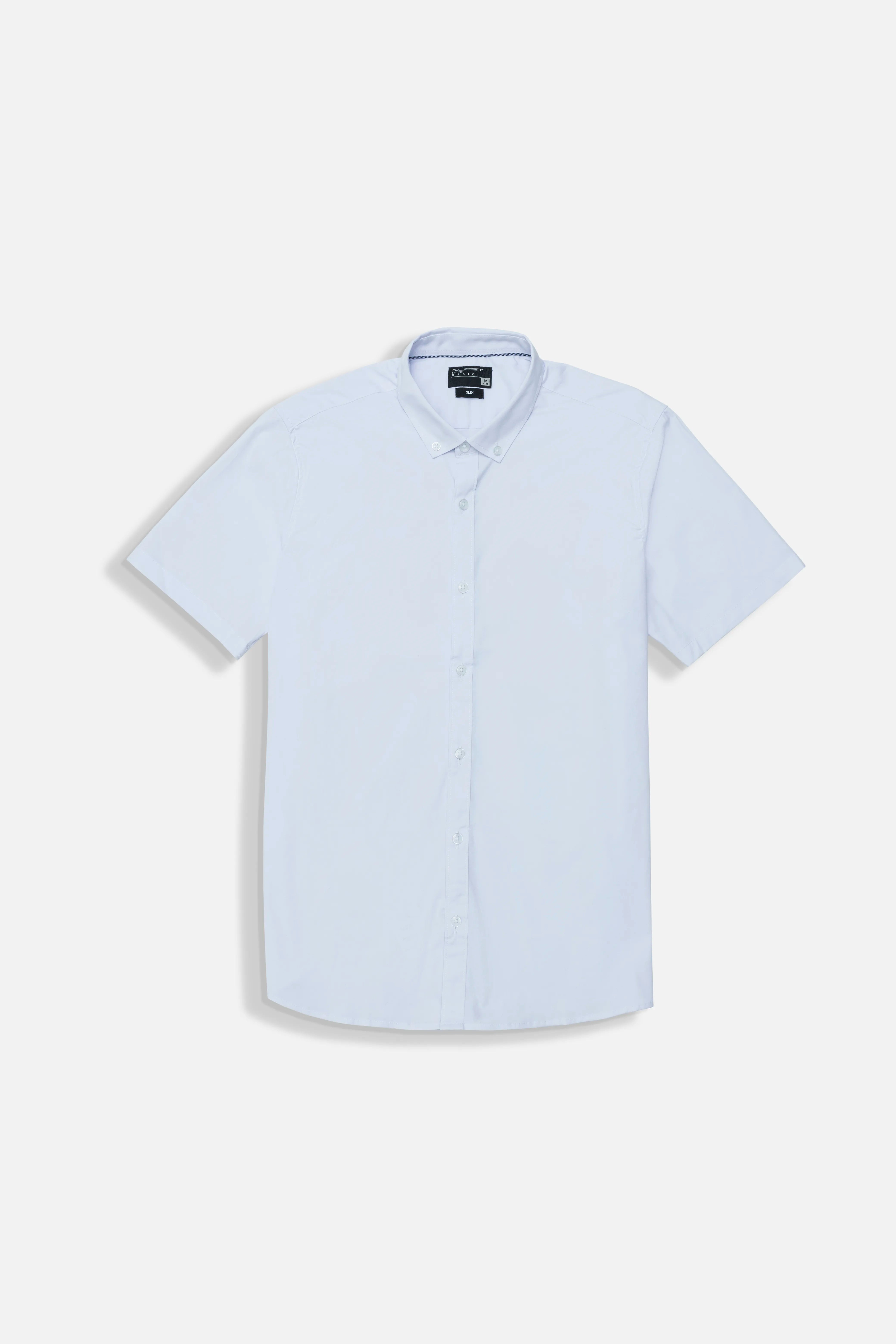 CAMISA SLIM MANGA CORTA COLOR BLANCO OPTICO
