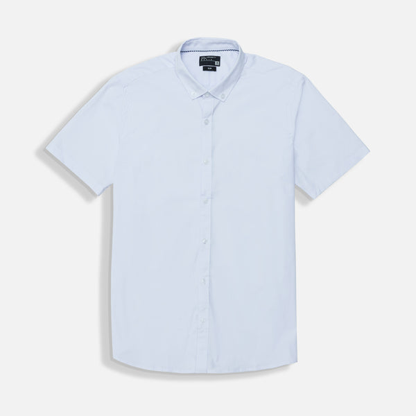 CAMISA SLIM MANGA CORTA COLOR BLANCO OPTICO