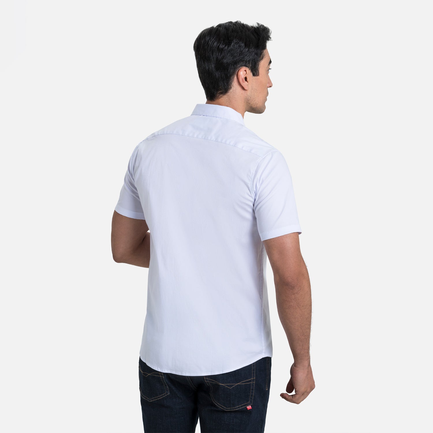 CAMISA SLIM MANGA CORTA COLOR BLANCO OPTICO
