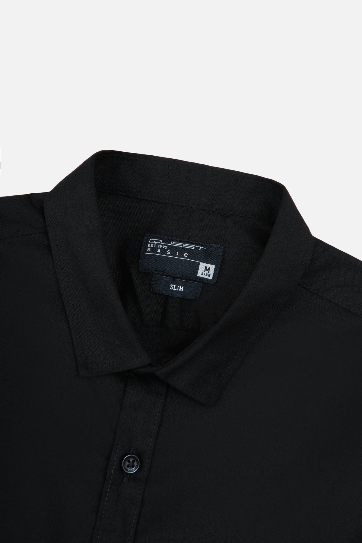 CAMISA SLIM MANGA LARGA COLOR NEGRO