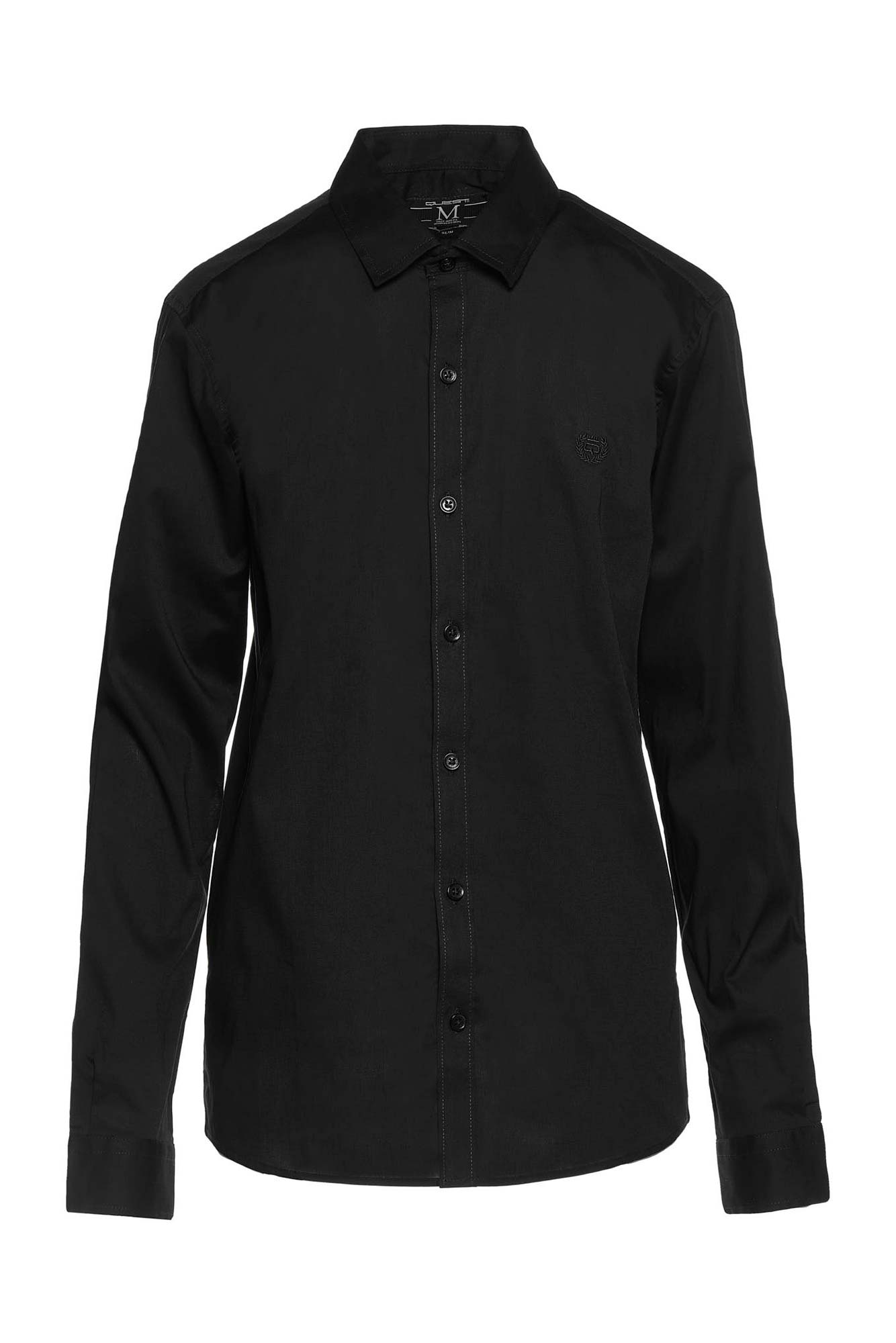 CAMISA SLIM MANGA LARGA COLOR NEGRO