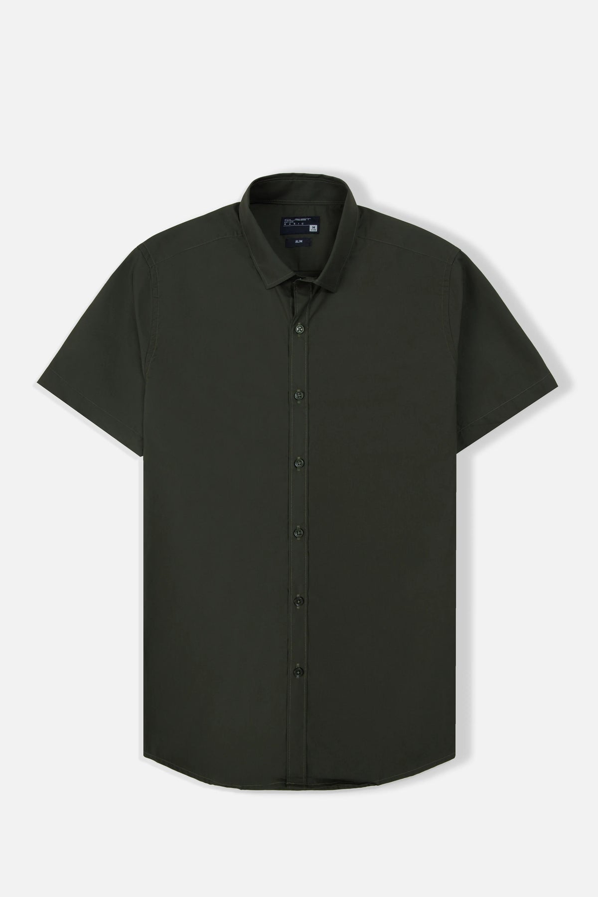 CAMISA MANGA CORTA COLOR VERDE MILITAR
