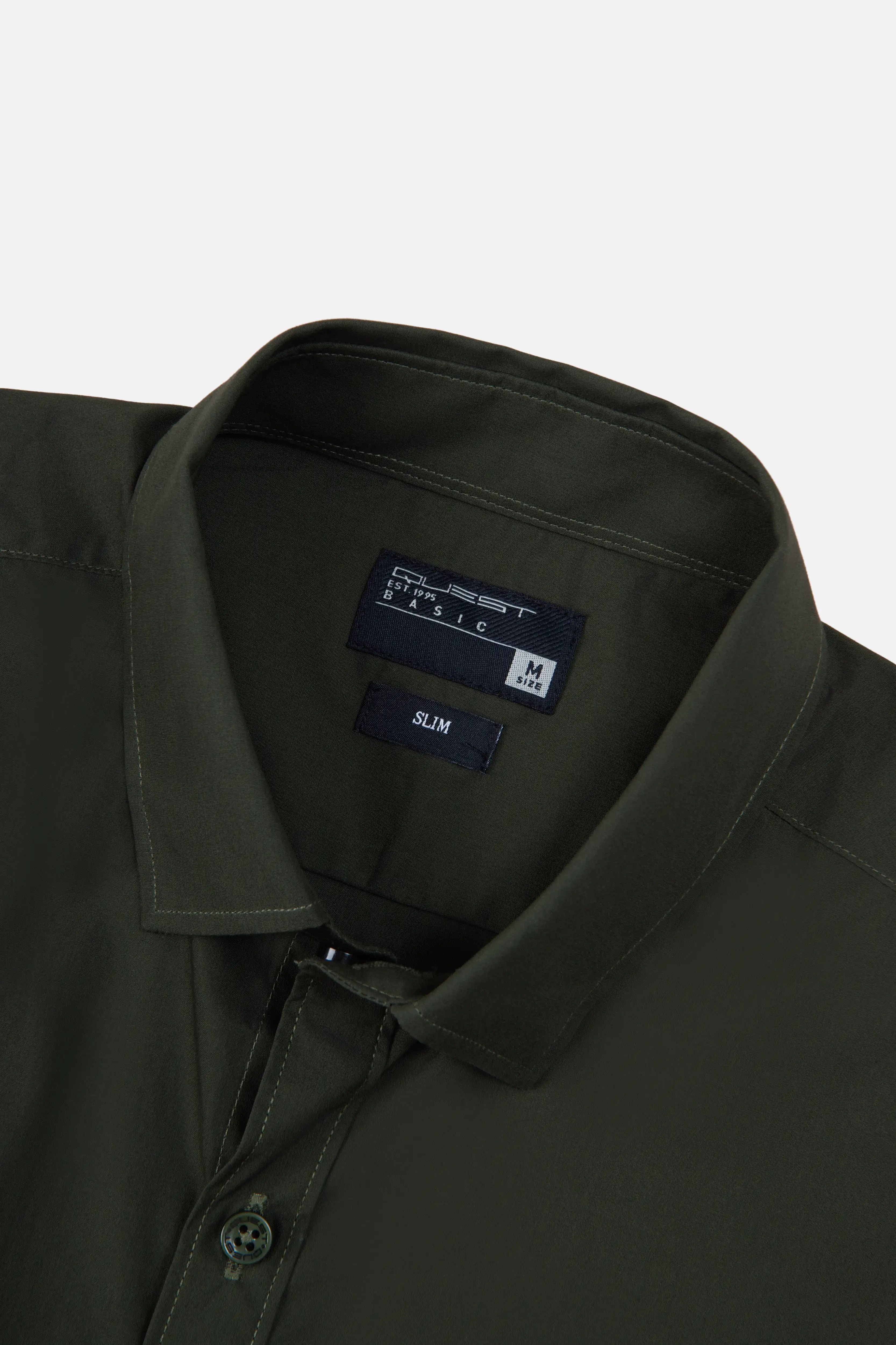 CAMISA MANGA CORTA COLOR VERDE MILITAR