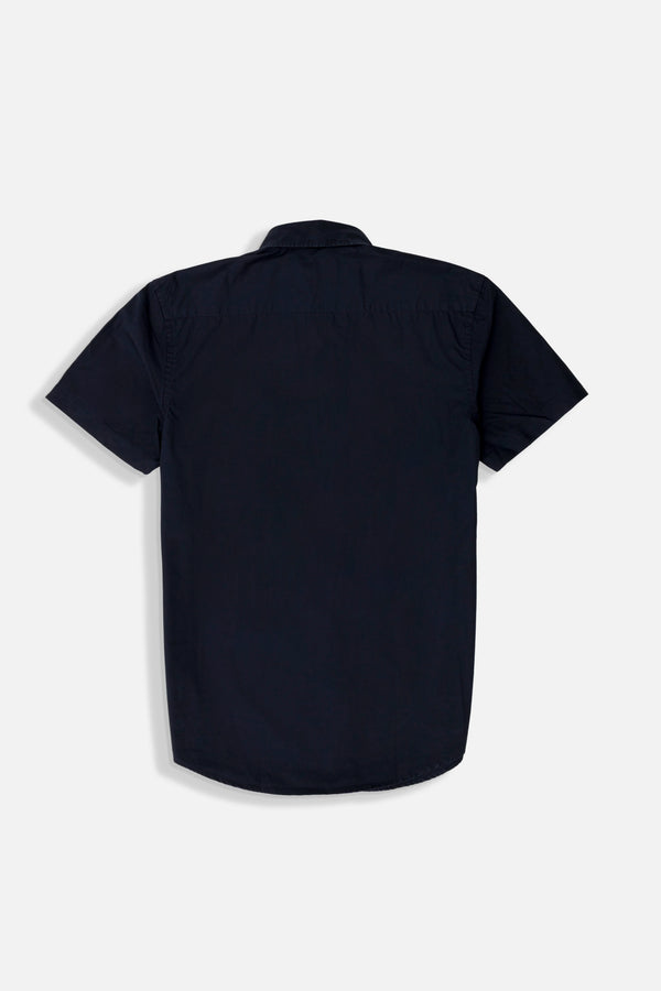 CAMISA MANGA CORTA COLOR AZUL NOCHE