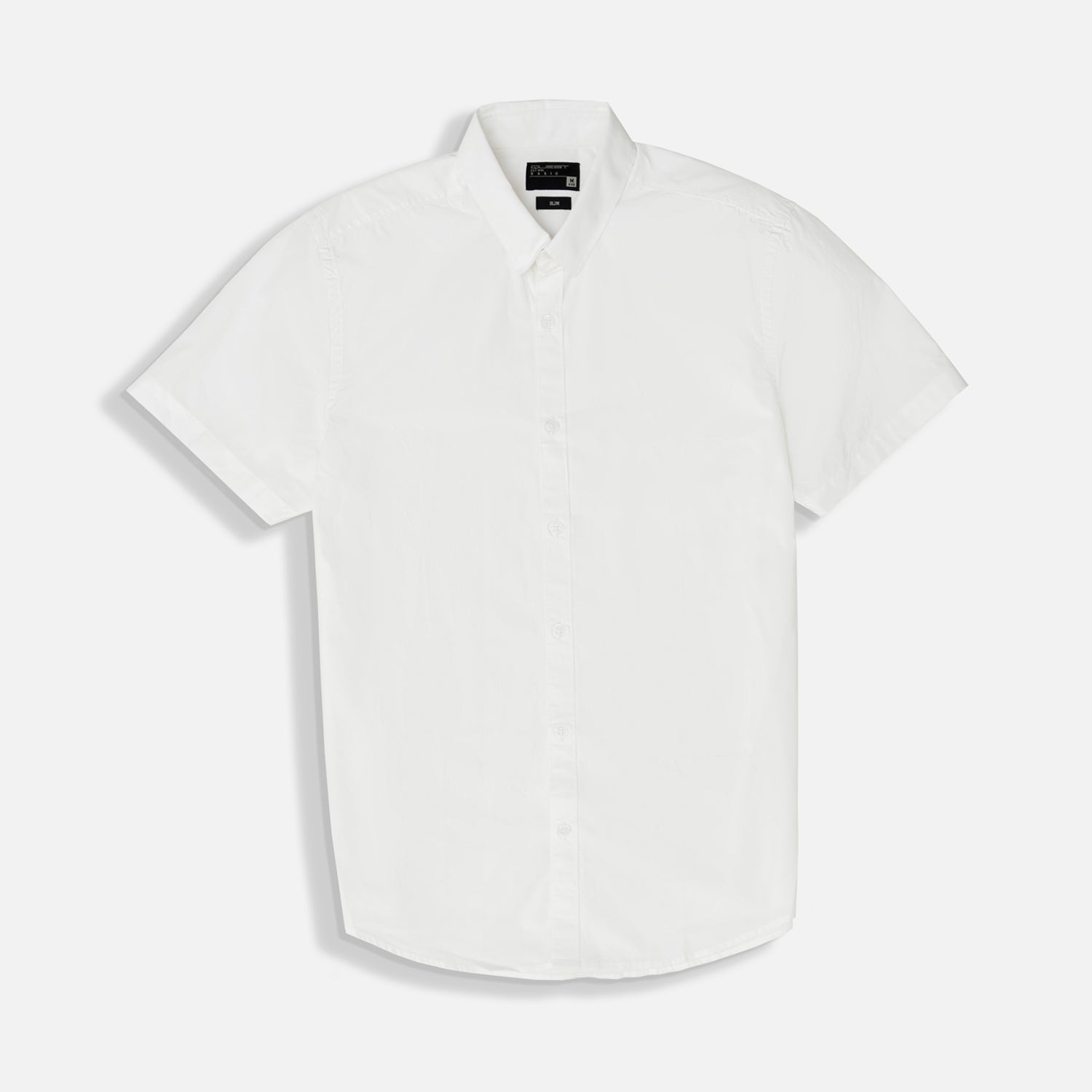 CAMISA MANGA CORTA COLOR BLANCO OPTICO