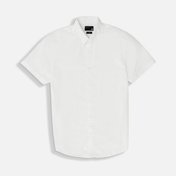 CAMISA MANGA CORTA COLOR BLANCO OPTICO