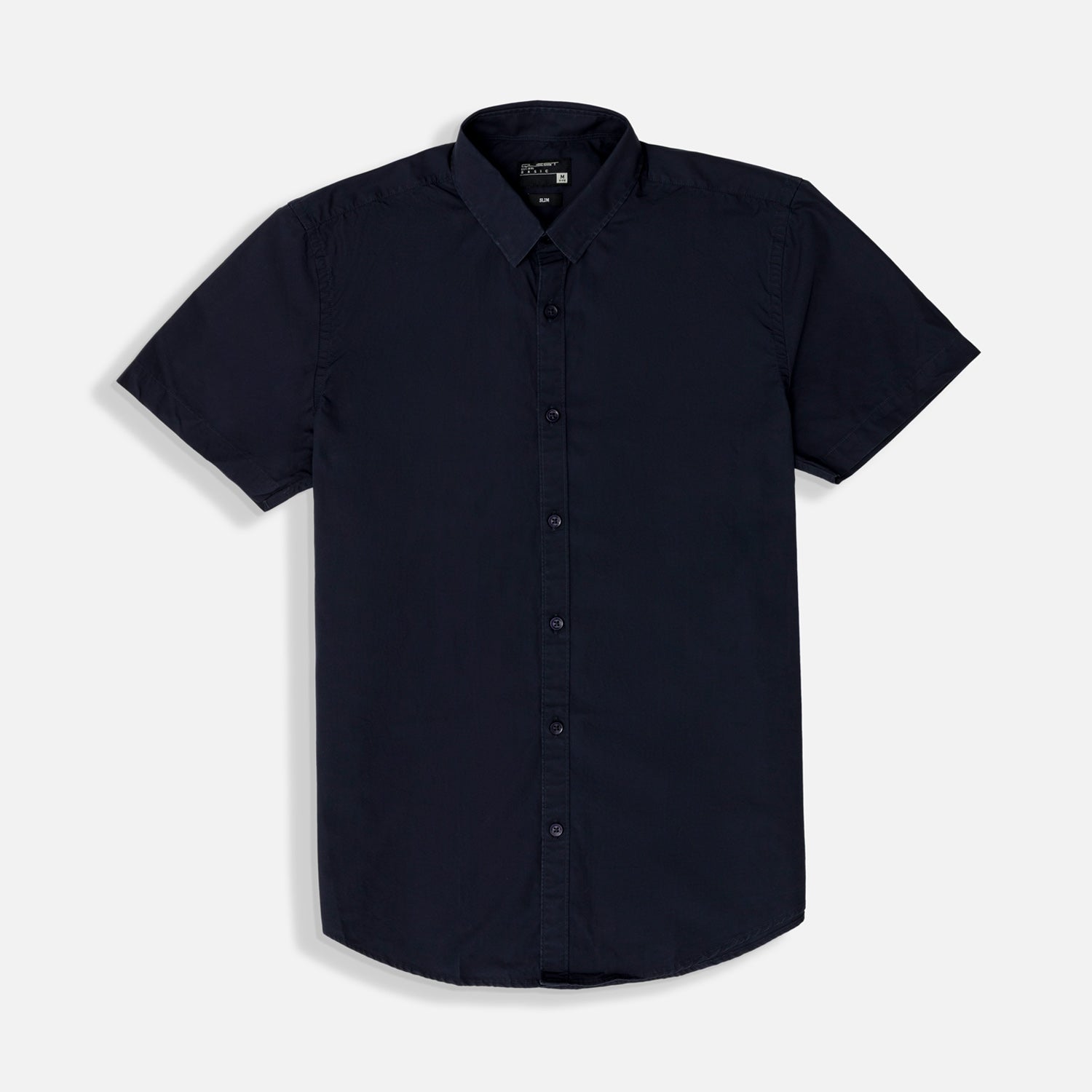 CAMISA MANGA CORTA COLOR AZUL NOCHE