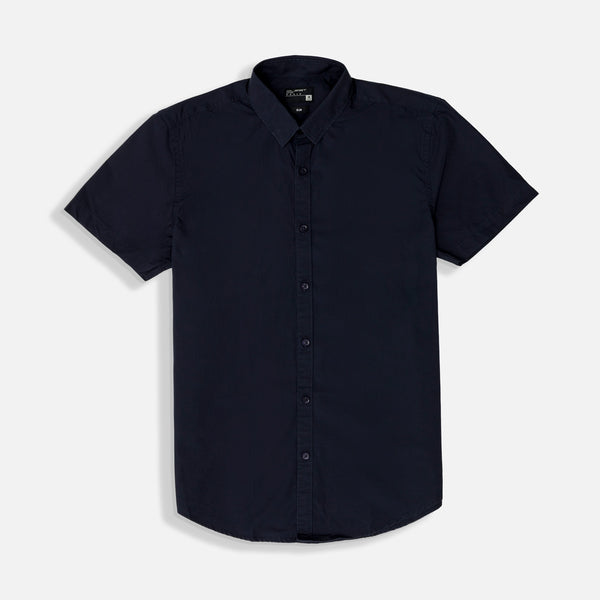 CAMISA MANGA CORTA COLOR AZUL NOCHE