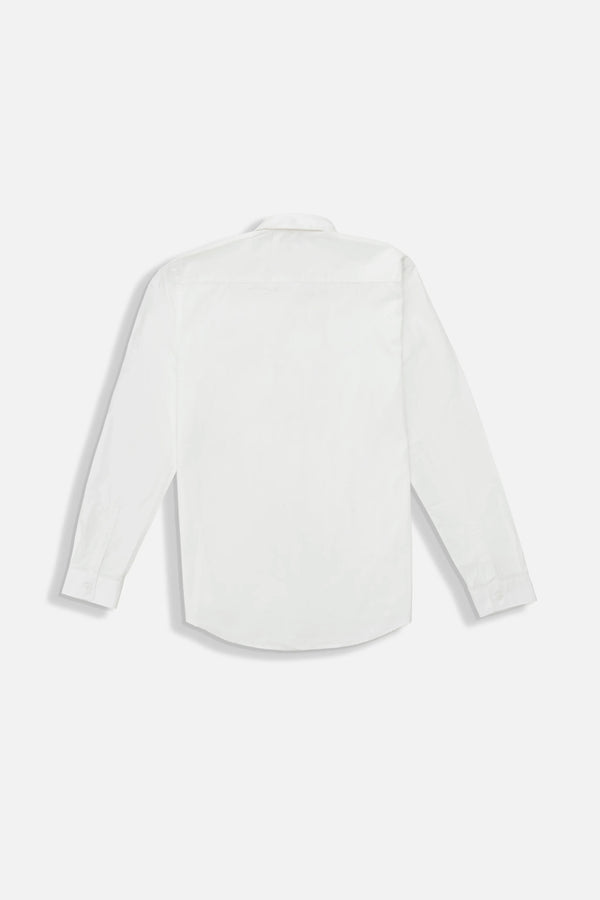 CAMISA MANGA LARGA COLOR BLANCO OPTICO