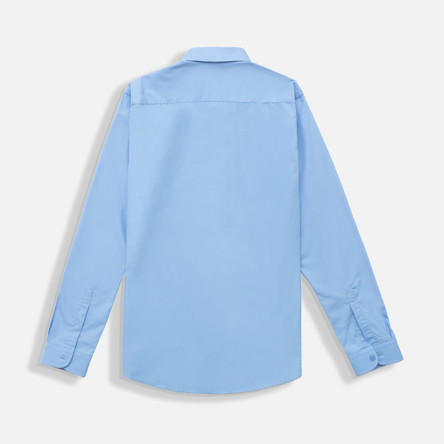 CAMISA MANGA LARGA COLOR AZUL MEDIO