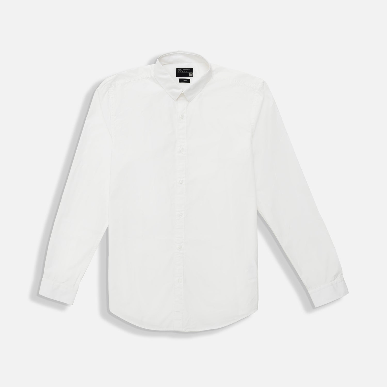CAMISA MANGA LARGA COLOR BLANCO OPTICO