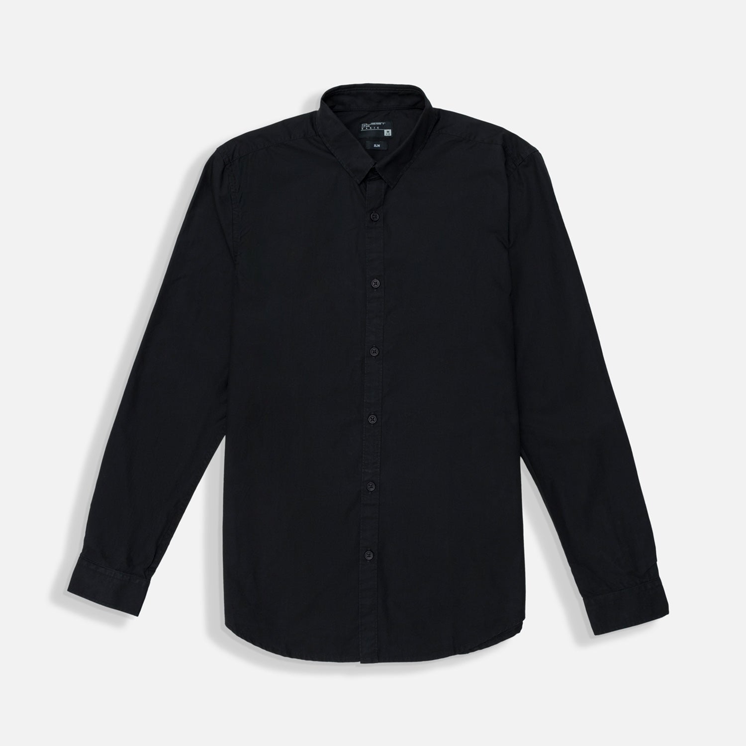 CAMISA MANGA LARGA COLOR NEGRO