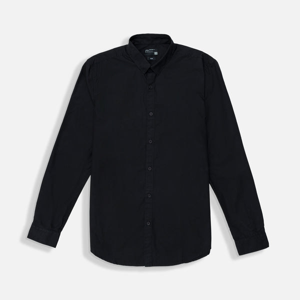 CAMISA MANGA LARGA COLOR NEGRO