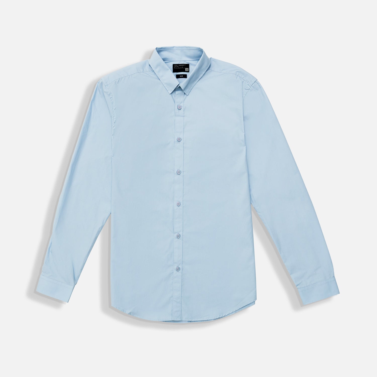 CAMISA MANGA LARGA COLOR AZUL CLARO