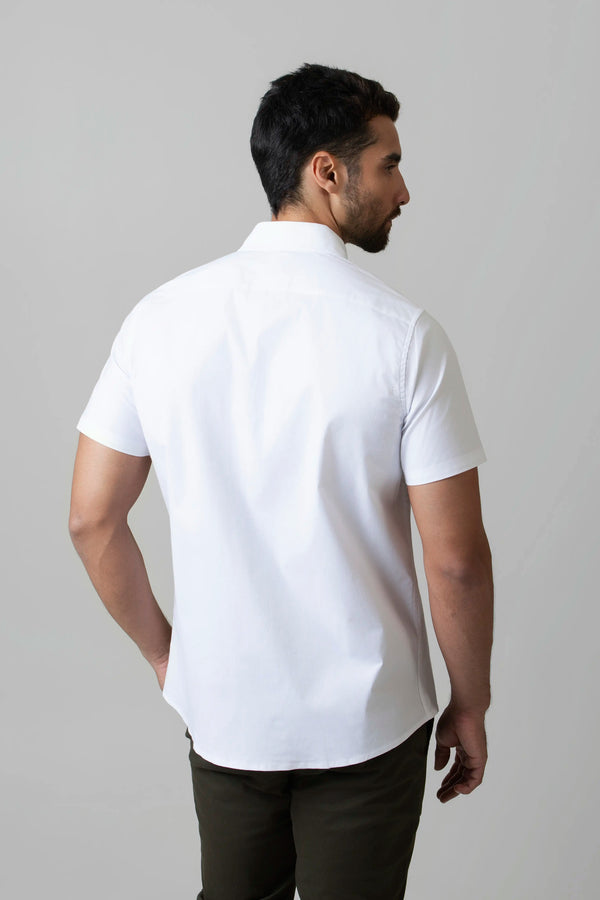 CAMISA MANGA CORTA COLOR BLANCO